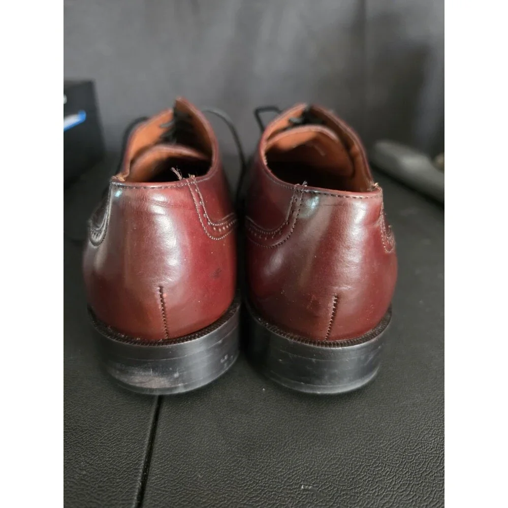 Bostonian Classics Men's Burgundy Leather Cap Toe Oxford Dress Shoes 9.5M